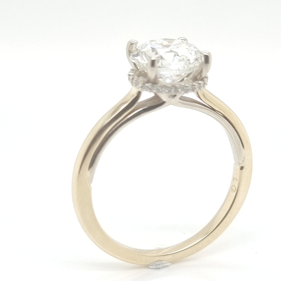 18ct Y/G Lab Grown 2.01ct Diamond Engagement Ring
