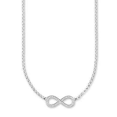 Sterling Silver Eternity Necklace set with Cubic Zirconia 38-42cm