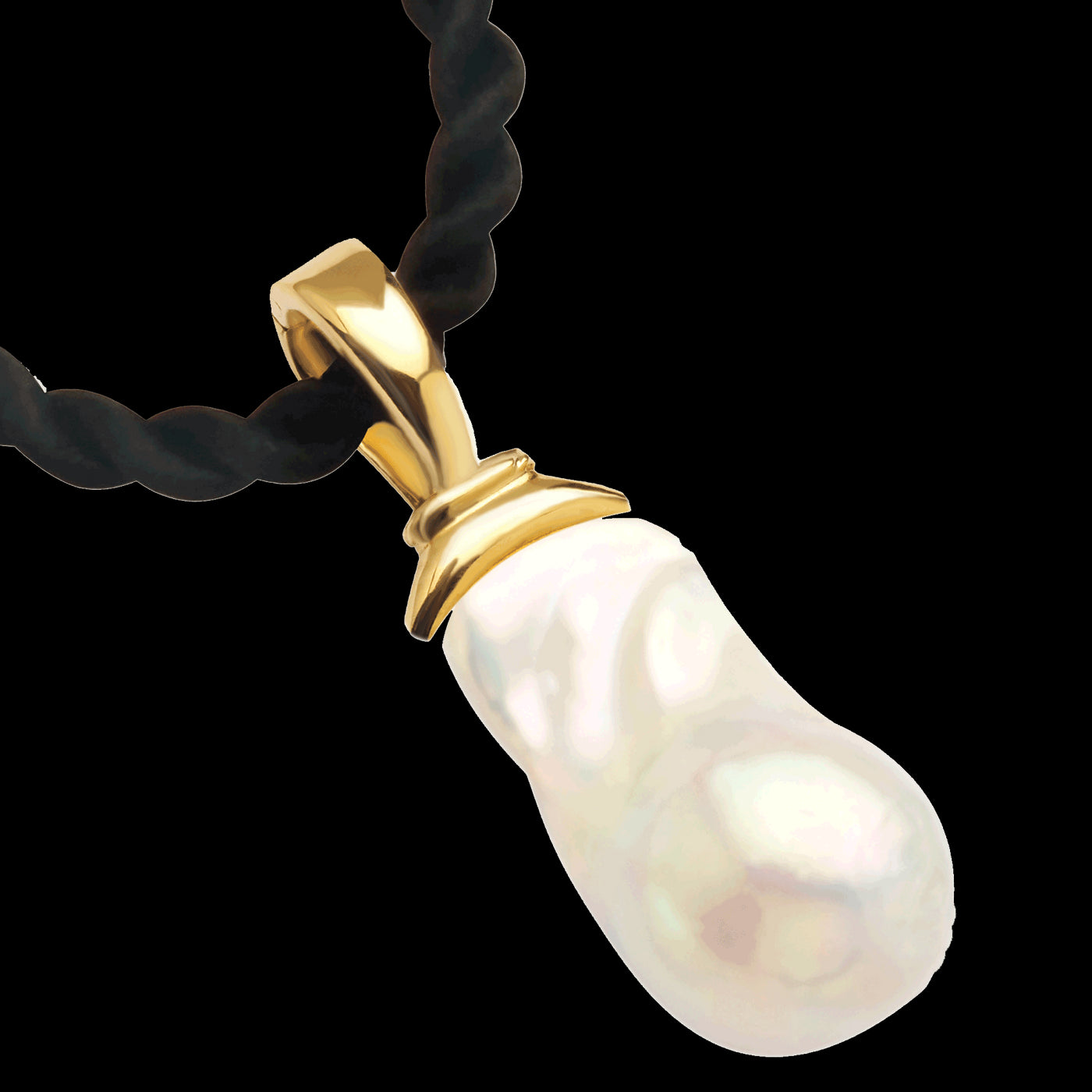 9ct Yellow Gold Baroque Pearl Enhancer