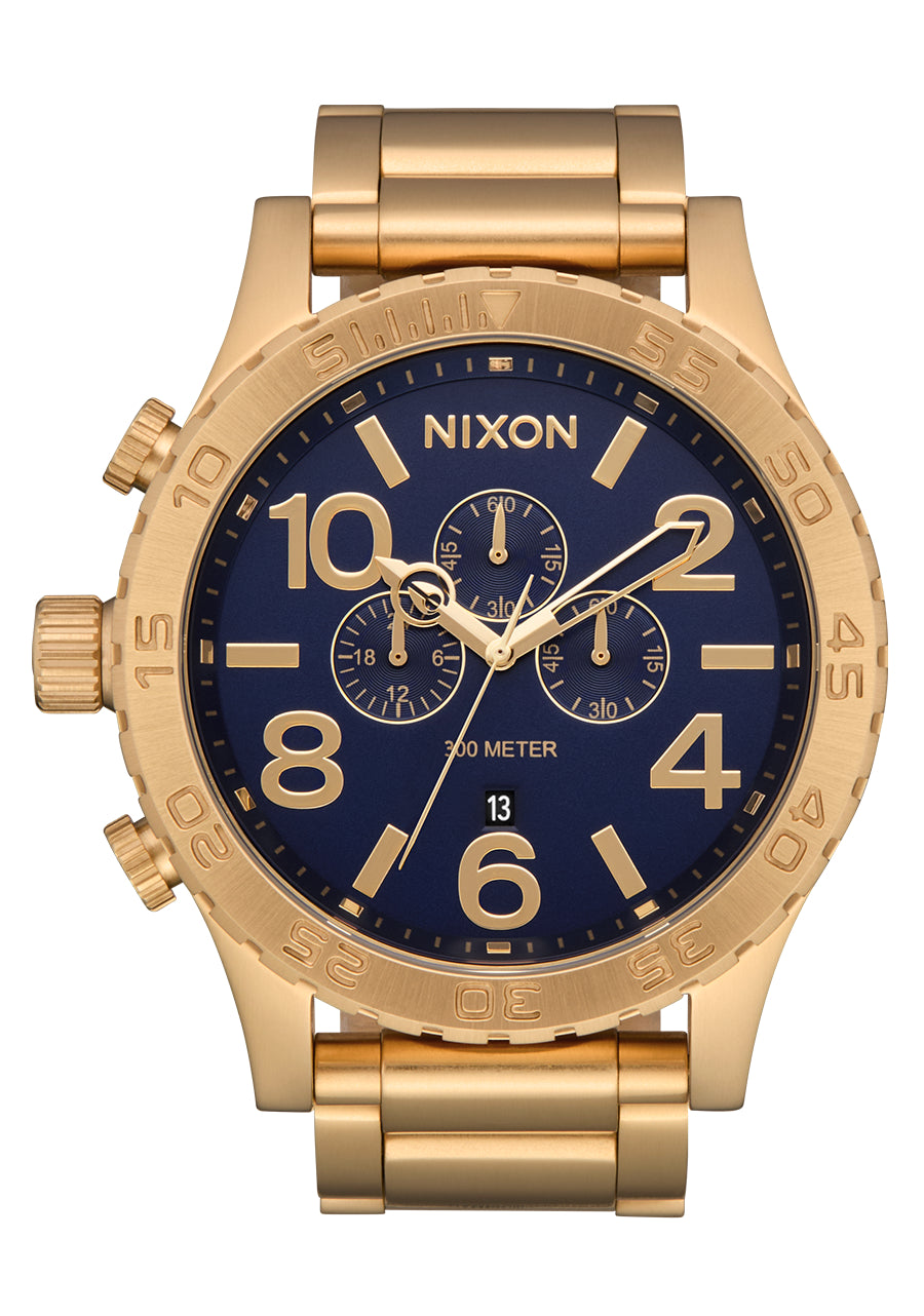 NIXON Gold Blue Sunray Dial