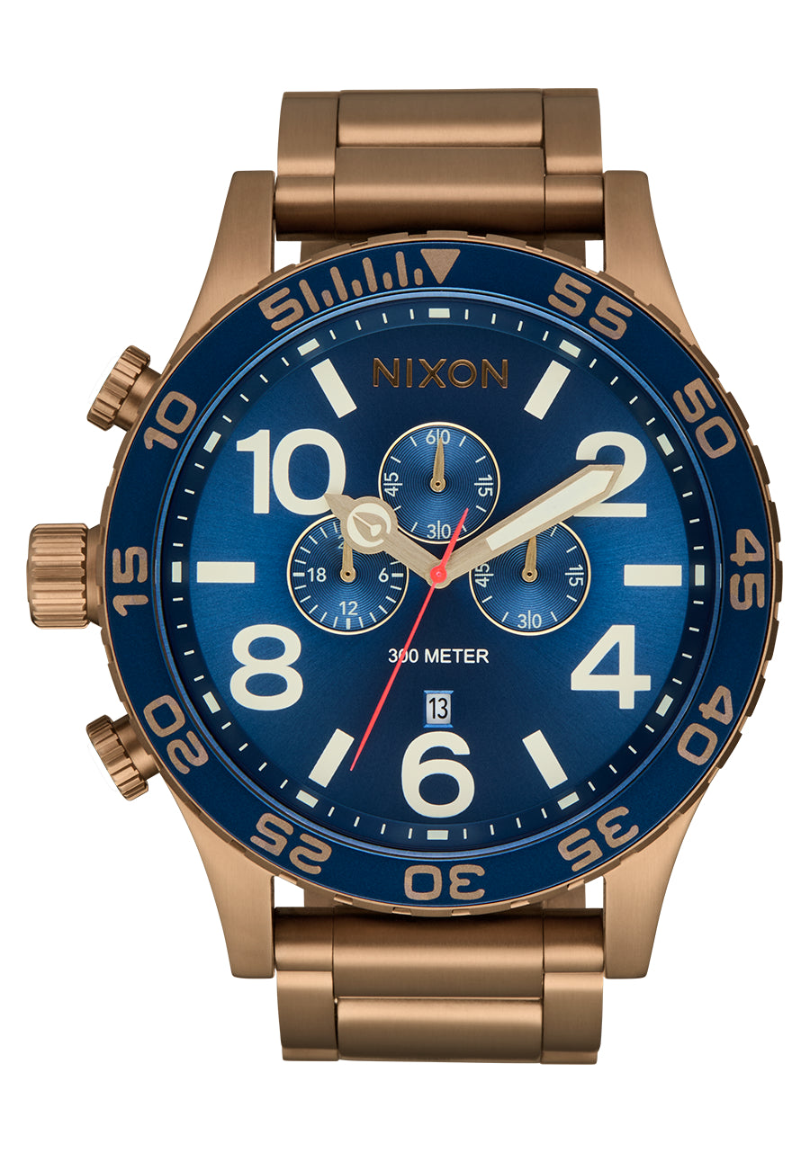 NIXON Chrono Desert Gold Blue Dial