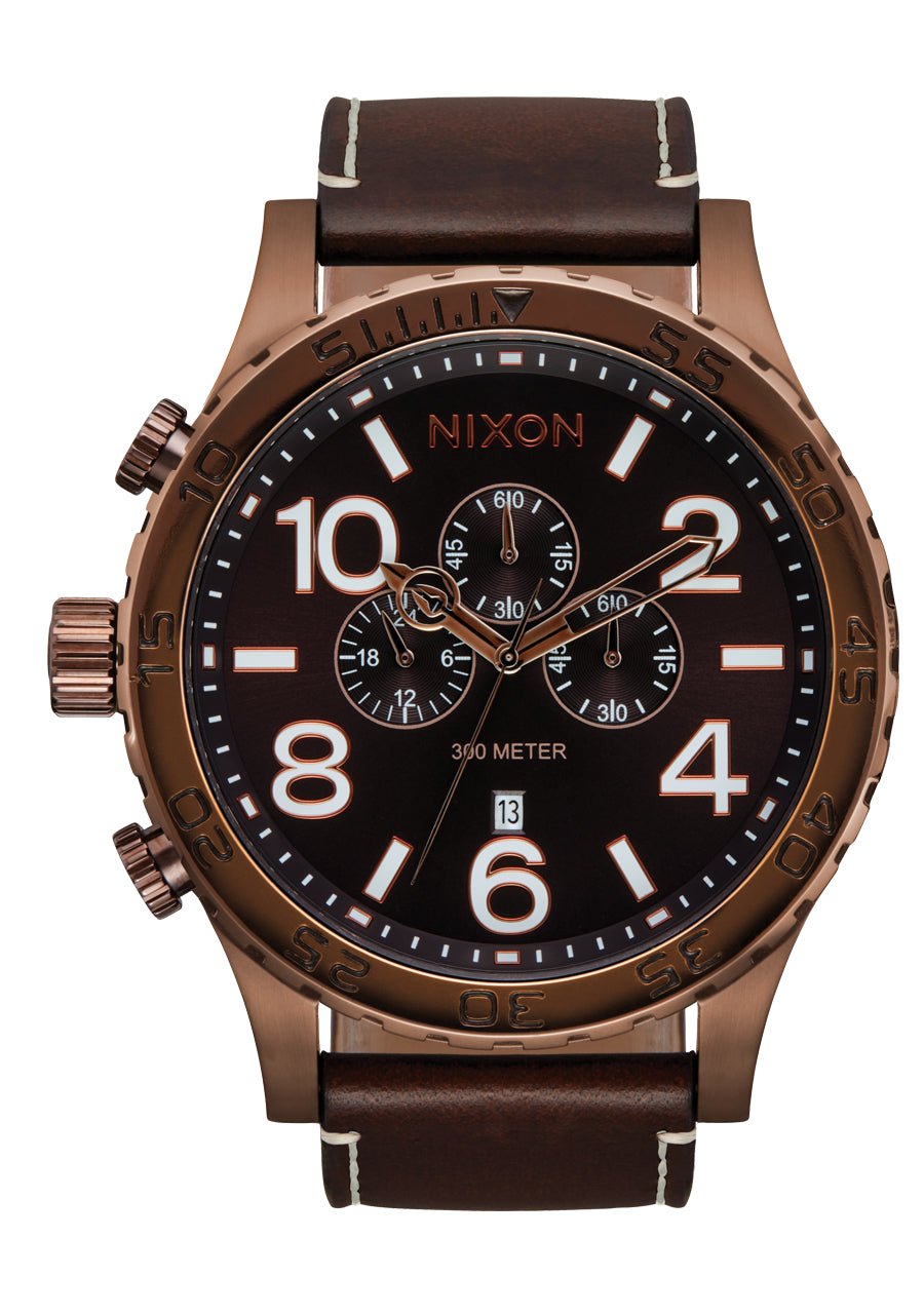 NIXON Chronograph Leather Band