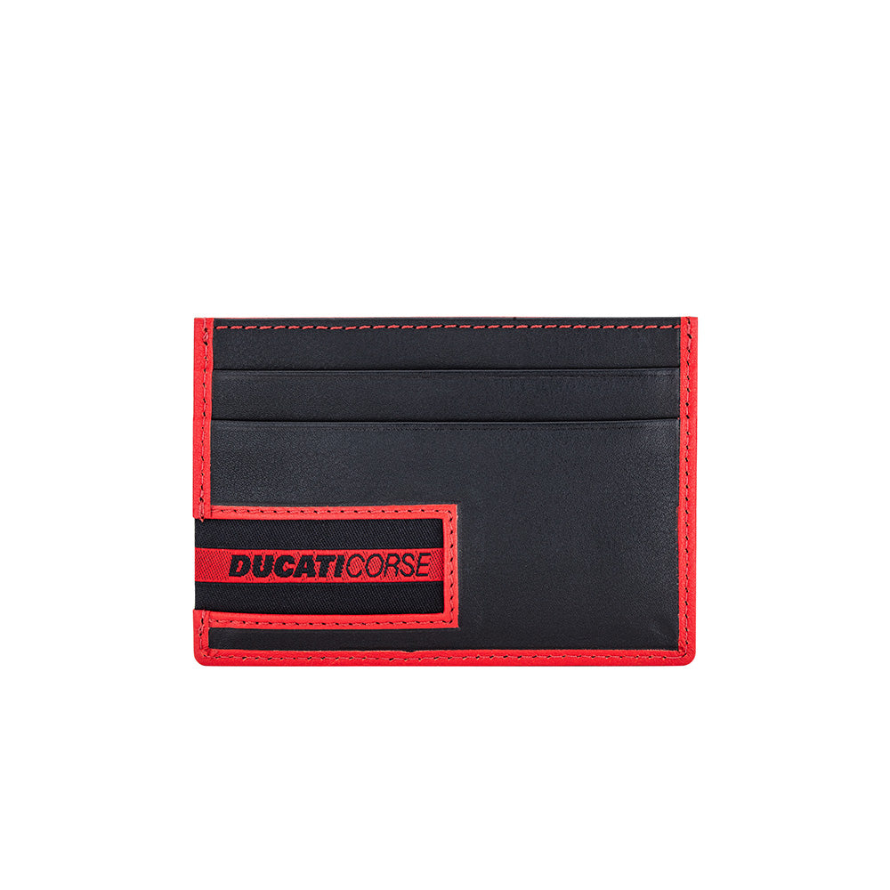 Ducati Mens Credit Card Wallet Black / Red