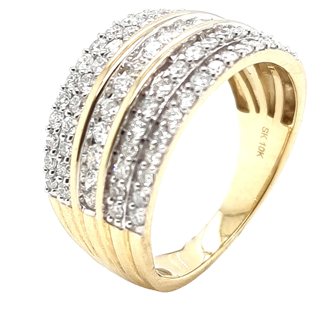 10ct Yellow Gold 1.00Ct Diamond Ring